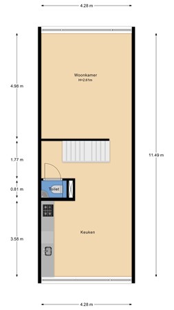 Floorplan - Volder 66, 1625 TE Hoorn